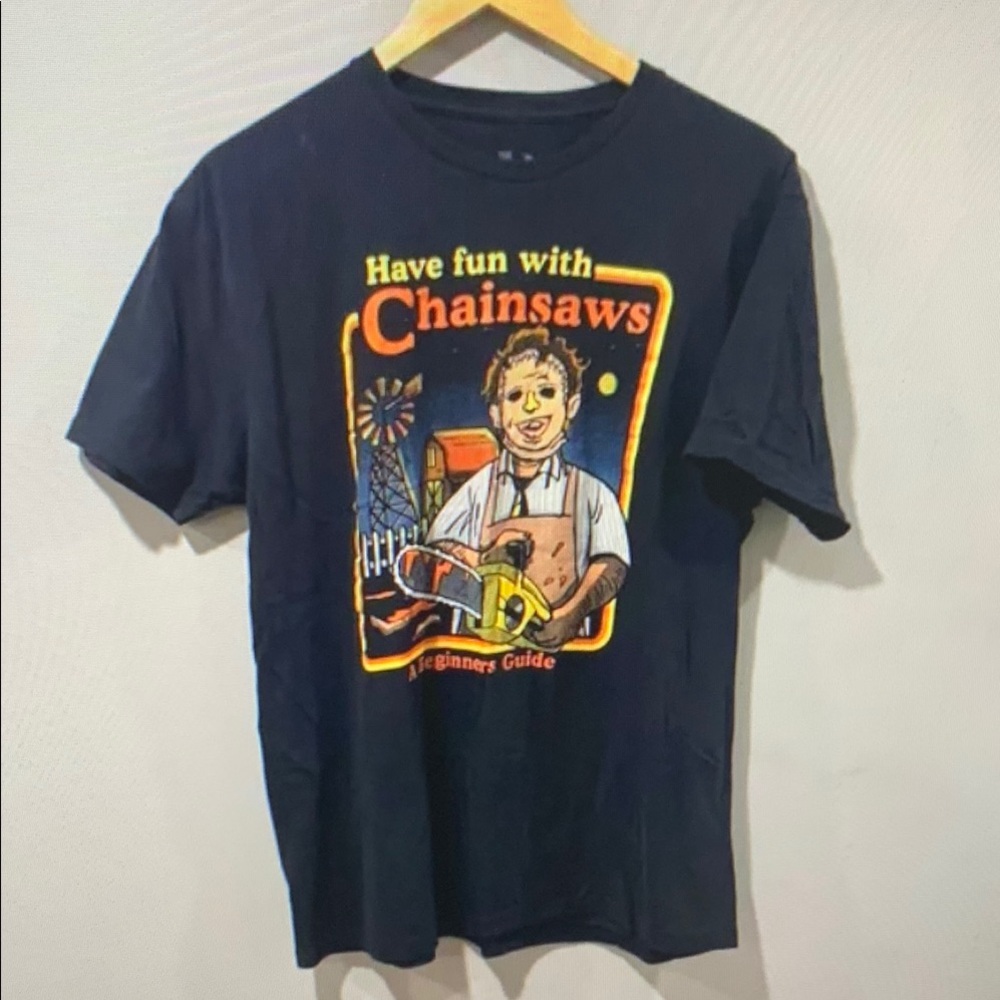 Chainsaws Graphic Men's T-Shirt - Black